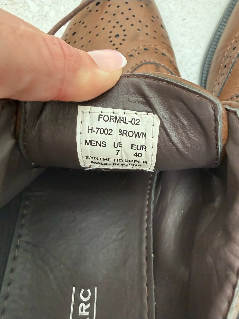 Brown Wingtip Dress Shoes for Men